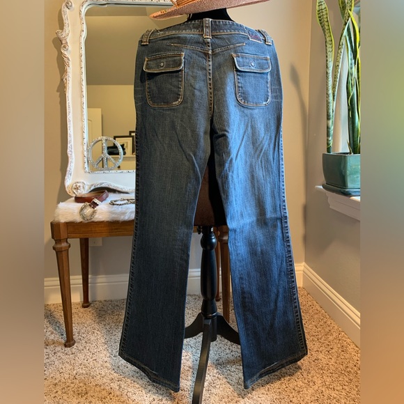 Indigo Palms Tommy Bahama Wide Leg Low Rise Jeans Size 4L - Picture 5 of 5